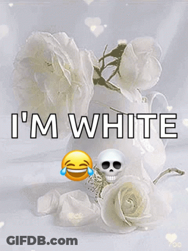 White Roses Saying I'm White GIF