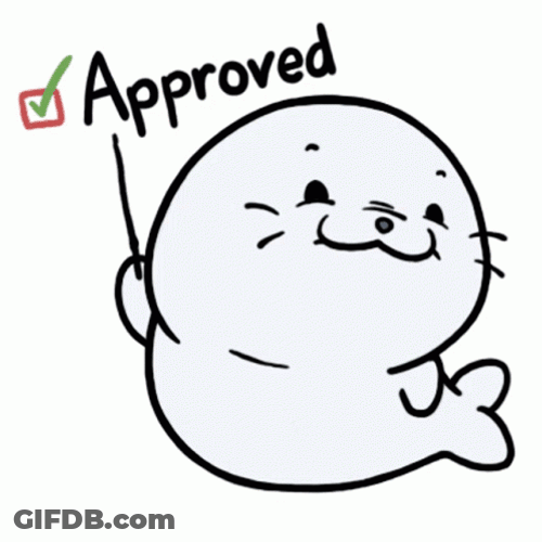 White Seal Approved GIF