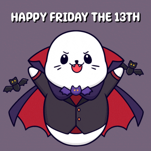 White Seal As Vampire Spooky Friday GIF