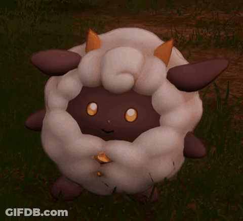 White Sheep With Brown Ears And Gold Coin GIF