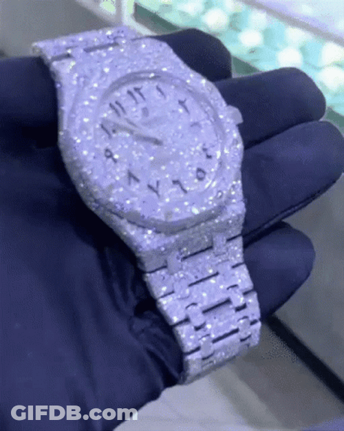 White Shiny Watch GIF