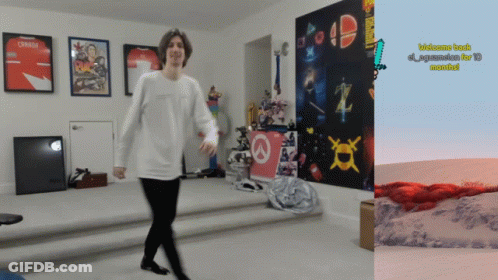 White Shirt Man Dancing By Smash Bros Poster GIF