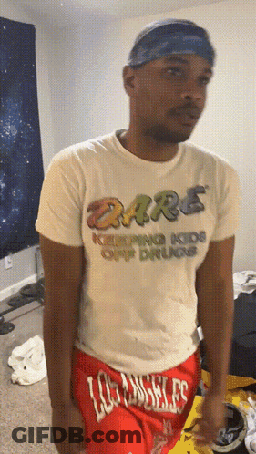 White Shirt Man Saying Dare Keeping Kids Off Drugs GIF