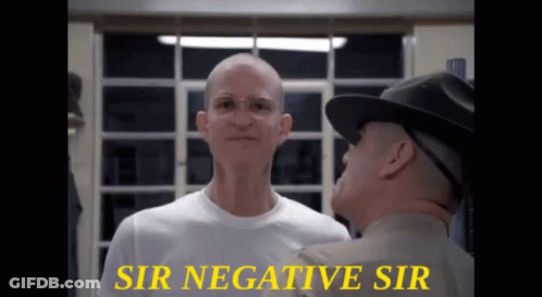 White Shirt Man Talking To Hat Man Sir Negative Sir GIF
