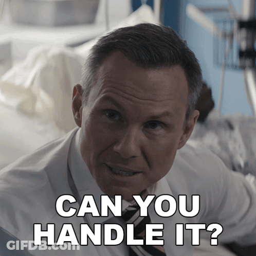 White Shirt Tie Man Asks Can You Handle It GIF