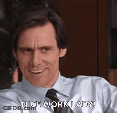 White Shirt Tie Man Saying Nice Work Lady GIF