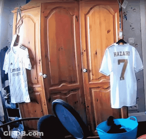 White Shirt With Number 7 In Closet GIF
