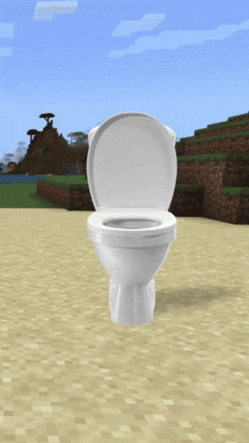 White Skibidi Toilet Meme GIF
