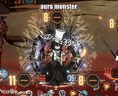 White Skull Red Eye Aura Monster GIF