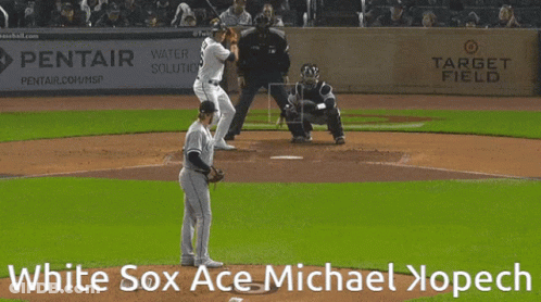 White Sox Ace Michael Hopech Throws A Pitch To A Batter GIF
