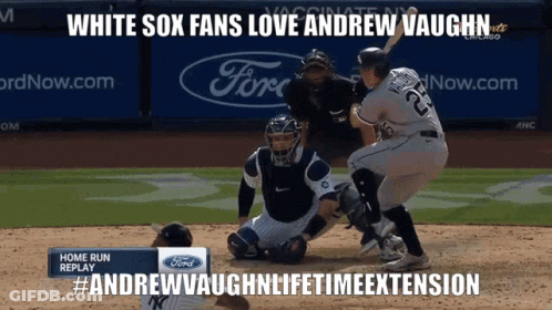 White Sox Fans Love Andrew Vaughn GIF