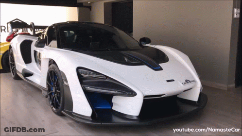 White Sports Car In Garage GIF