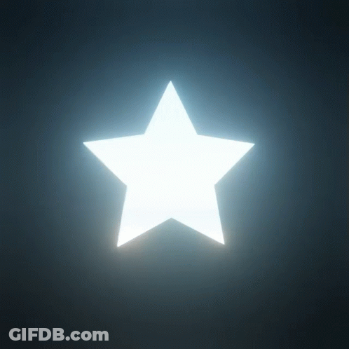 White Star Glowing GIF