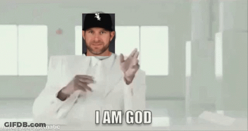 White Suit Tie Man Religious Gesture Sox Hat GIF