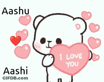 White Teddy Bear Holding I Love You Heart GIF