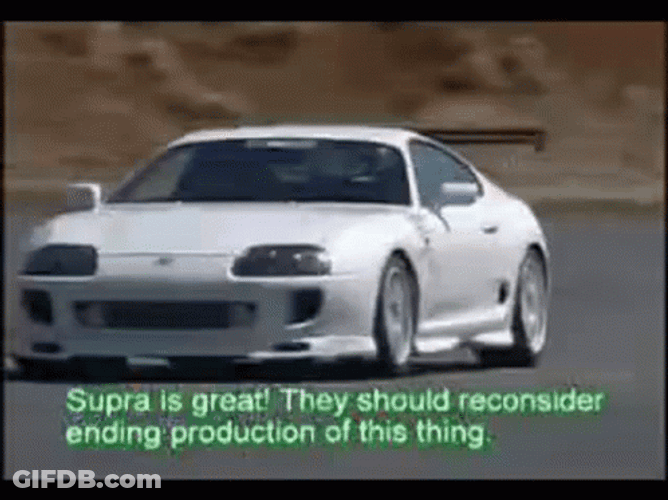White Toyota Supra Drift Really Is A Shame GIF