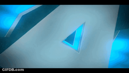 White Triangle With Blue Triangle GIF