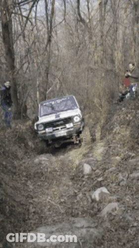 White Truck With Toyota License Plate GIF