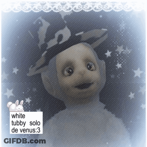 White Tubby Solo De Venus With Stars GIF