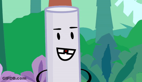 White Tube With Smiling Face And Arms GIF