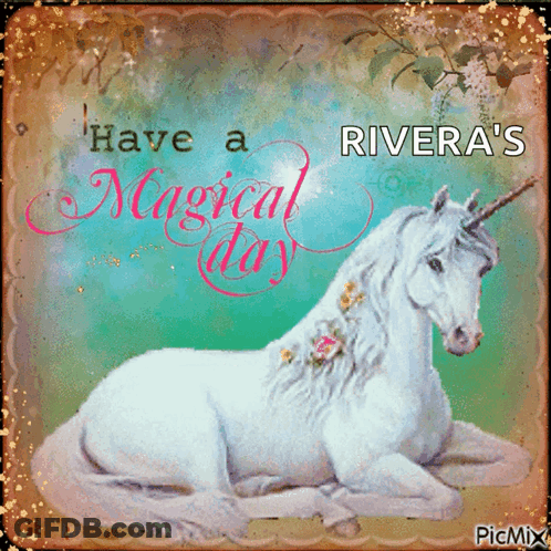 White Unicorn Have A Magical Day GIF