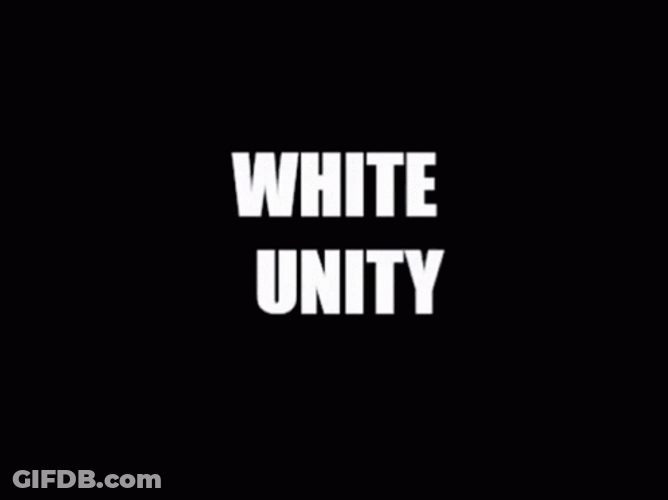 White Unity Glitch Text GIF