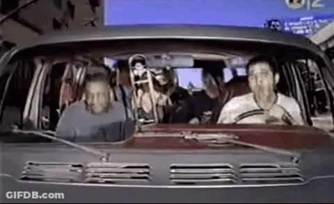 White Van Driving Down Street With YouTube.com/Namastecar GIF