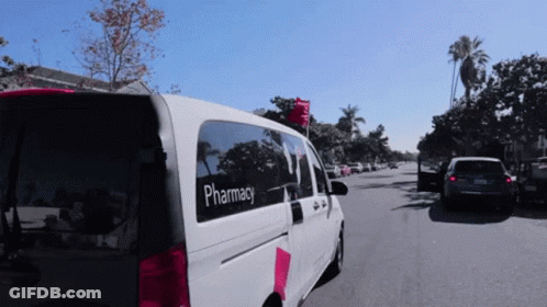 White Van With Joyer Get In Written On It GIF