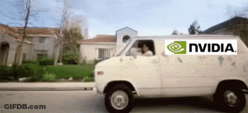 White Van With Nvidia Logo GIF