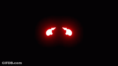 White Wings Lit Up In Red GIF