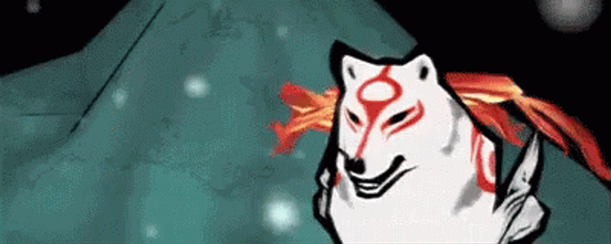 White Wolf Okami Amaterasu Surprised GIF