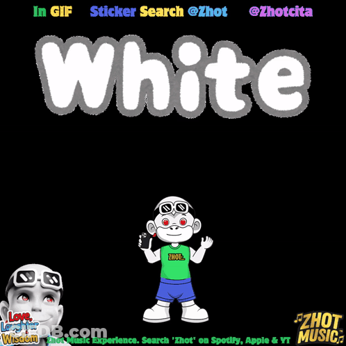 White Word White On Black Background GIF
