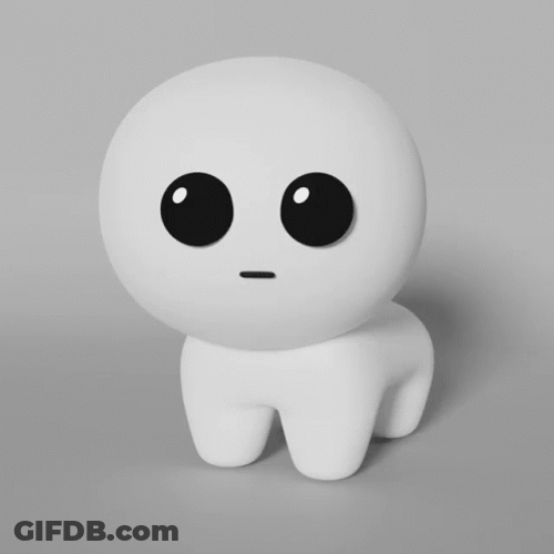 White Yippee Creature Confetti Shower GIF
