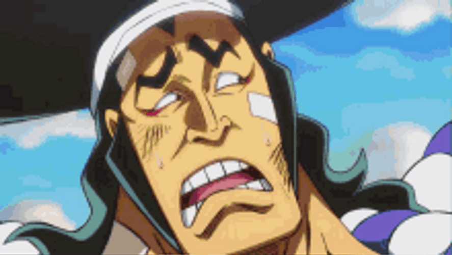 Whitebeard Oden Scared Reaction Funny Anime GIF