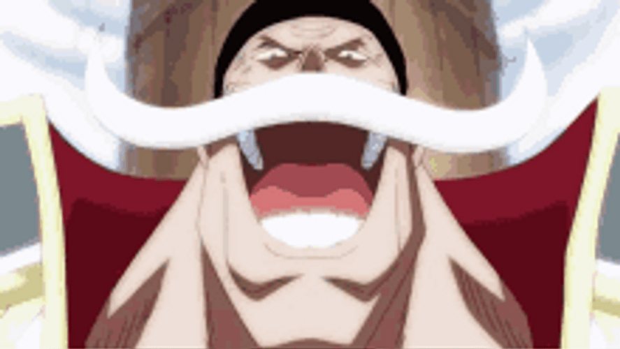 Whitebeard Pirate Captain Laughing One Piece GIF