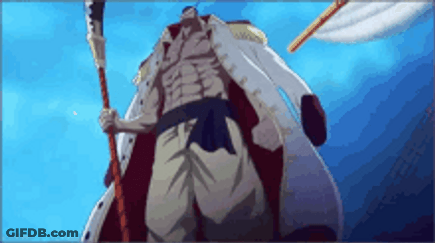 Whitebeard Pirate Captain Pose One Piece Anime GIF