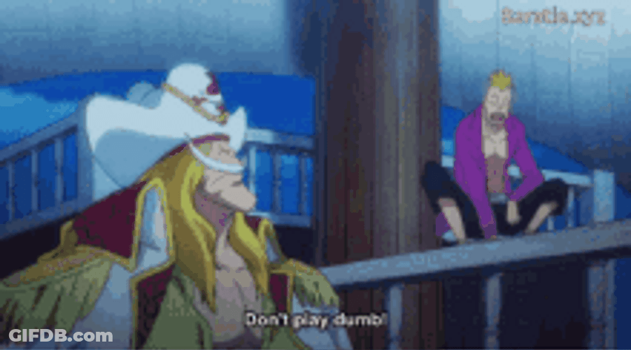 Whitebeard Play Dumb Funny Pirates One Piece GIF