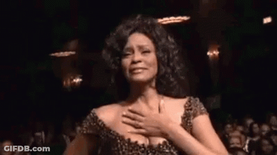 Whitney Houston Emotional Moments GIF