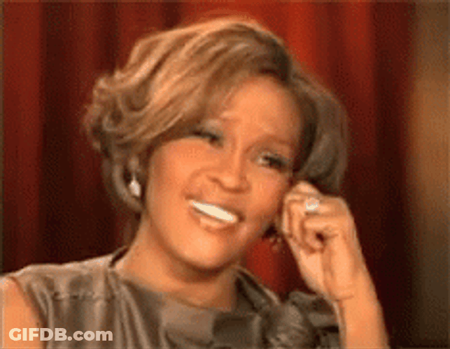 Whitney Houston Laughing GIF