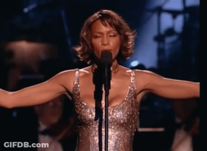 Whitney Houston Singing Performance GIF