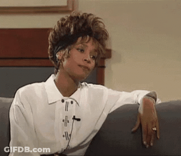 Whitney Houston Staring Blankly GIF