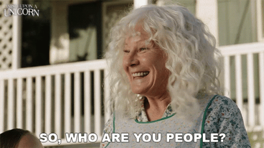 Who Are You People Excited Lady Asking GIF