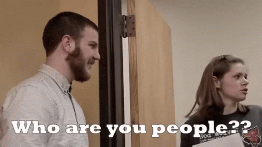 Who Are You People Lady With Bat GIF