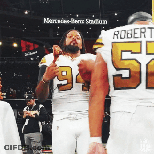 Who Dat Saints Eating Fried Chicken GIF