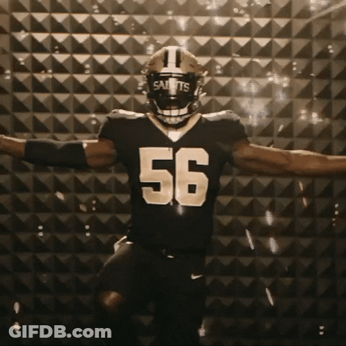 Who Dat Saints Player Arms Sideward GIF