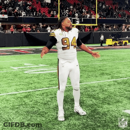 Who Dat Saints Player Dancing Alone GIF