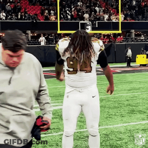 Who Dat Saints Player Flipping Hair GIF
