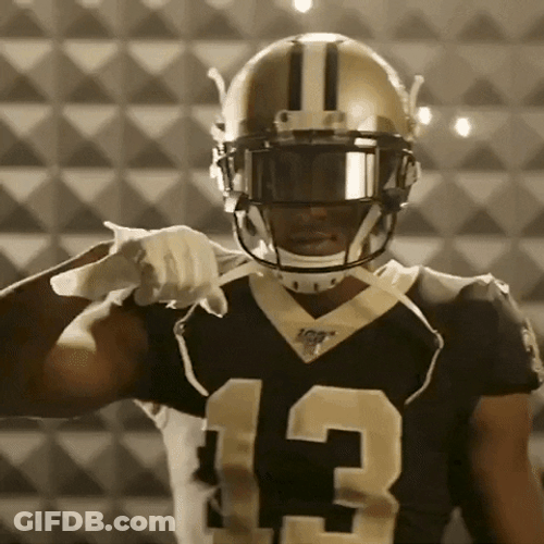 Who Dat Saints Player Pointing GIF