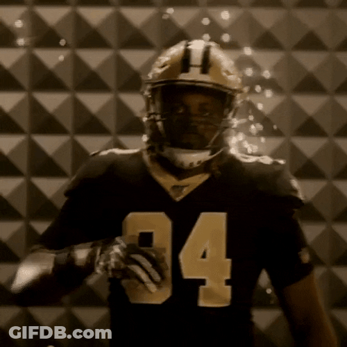 Who Dat Saints Player Screaming GIF