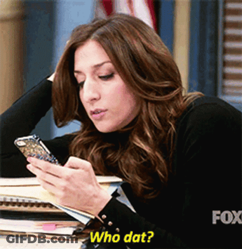 Who Dat Texting Girl GIF